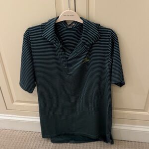 Peter Millar Summer Comfort Striped Blue Golf Polo